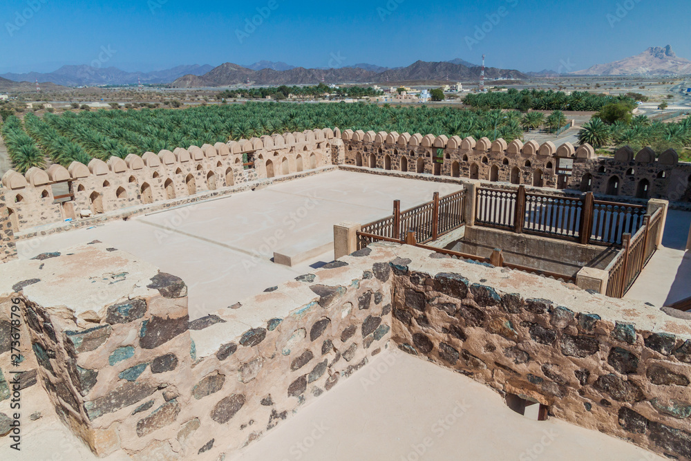 View of the oasis from Jabrin Castle, Oman
