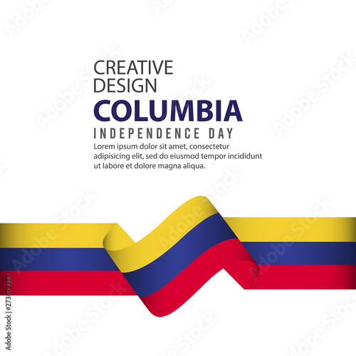 Columbia Independent Day Poster Creative Design Illustration Vector Template
