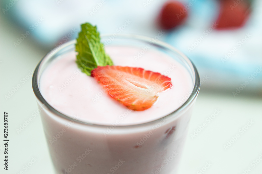 yogurt with strawberries yogurt with strawberries