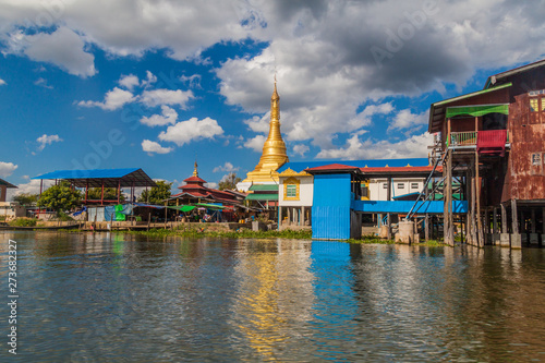 Alodaw Pauk Pagoda on Inle lake, Myanmar photo