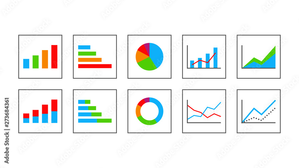 グラフアイコン表カラーチャートイラスト素材 Stock Vector Adobe Stock