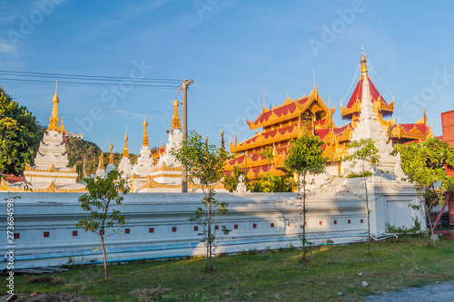 Complex of Kyauktawgyi temple in Mandalay, Myanmar photo