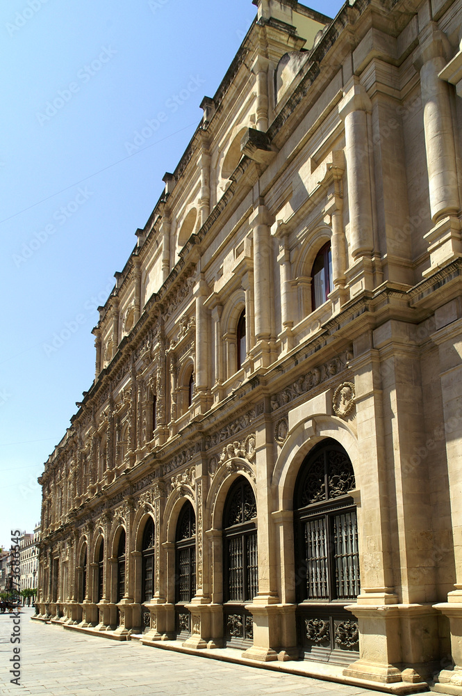 Seville (Spain). Plateresque facade of the sixteenth century of the City of Seville