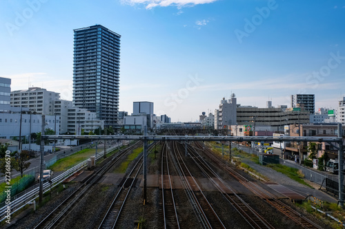 蕨市 線路と街並み