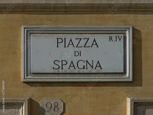 Rome (Italy). Spain Square of the city of Rome