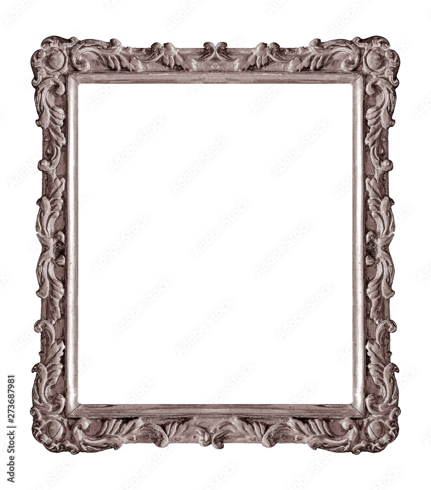 Silver frame for paintings, mirrors or photo isolated on white background Silver frame for paintings, mirrors or photo isolated on white background