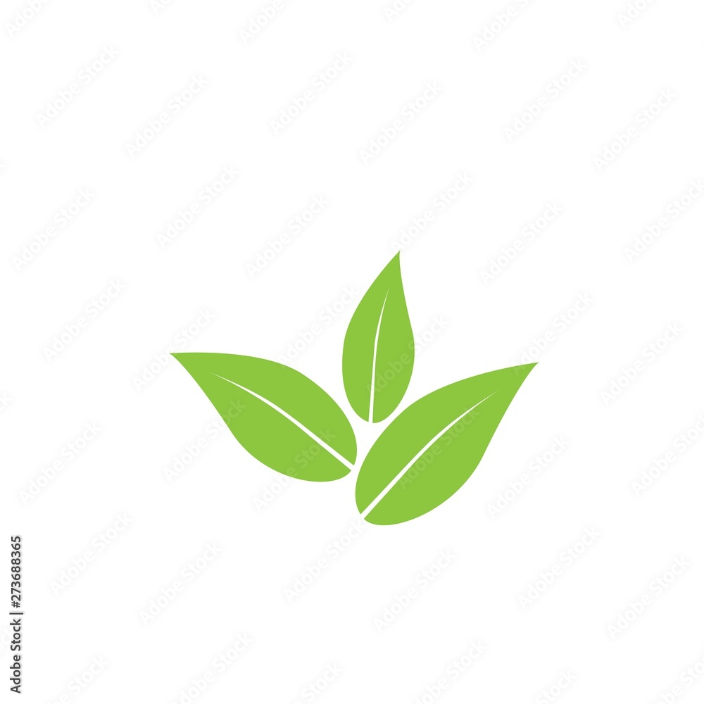 Logos of green Tree leaf ecology