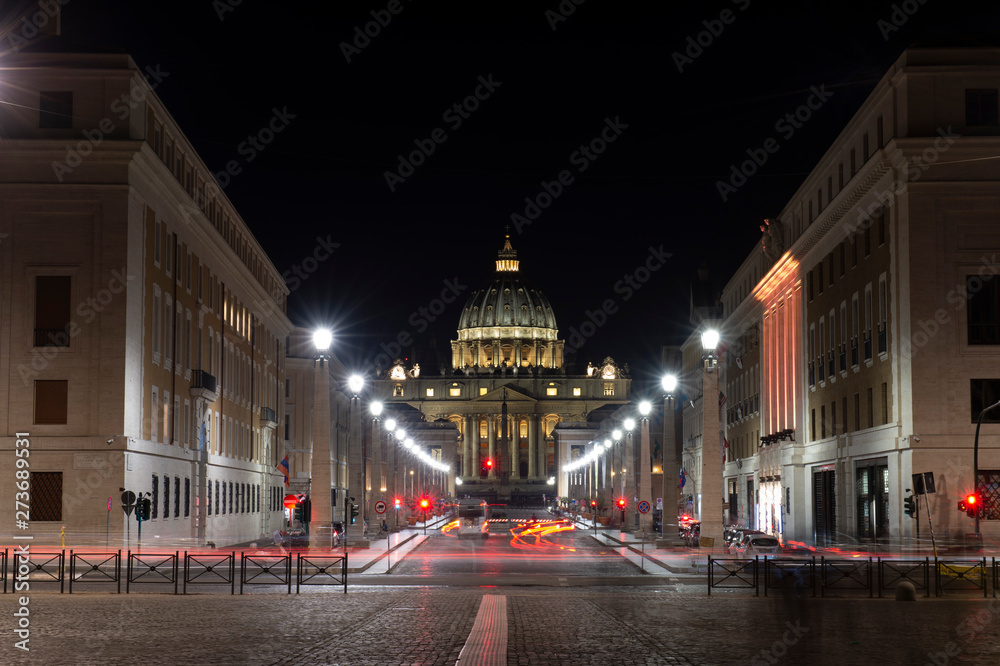 ROME, ITALY, APRIL 10: Papal Basilica of St. Peter in the Vatican .