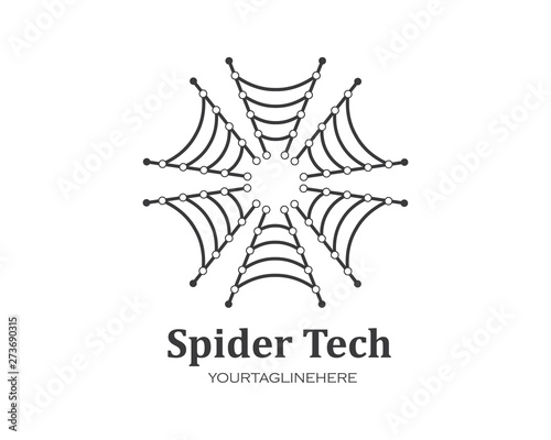 spider technology logo vector icon illustration