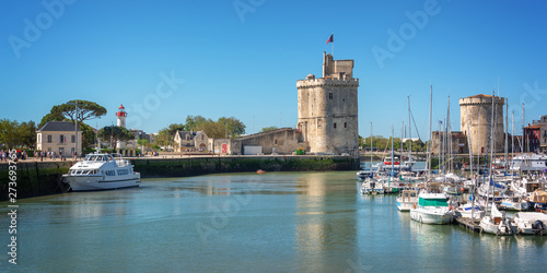 View of the Old harbor of La Rochelle, France