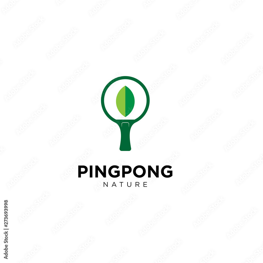 Ping Pong Nature Logo Design Vector Ping Pong Nature Logo Design Vector