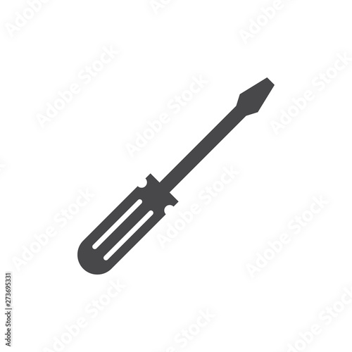 Repair icon grey. Wrench and screwdriver icon. Settings icon isolated