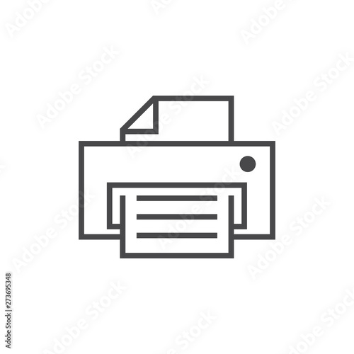 printer icon vector grey. print icon on the white background