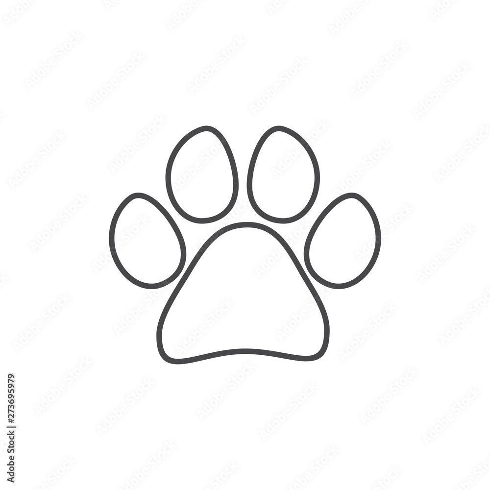 Paw icon vector grey. Paw Print icon Paw icon vector grey. Paw Print icon