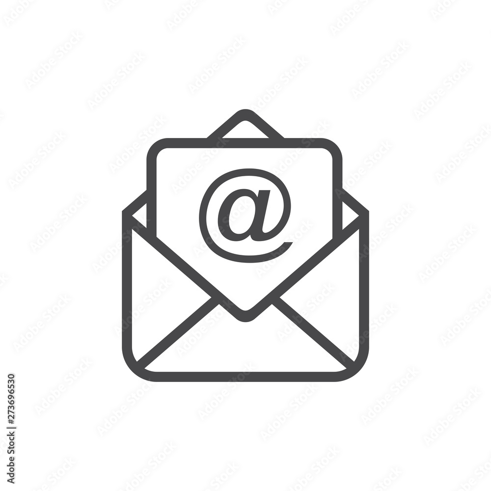 Mail vector icon grey. E-mail icon. Envelope illustration. Message Mail vector icon grey. E-mail icon. Envelope illustration. Message