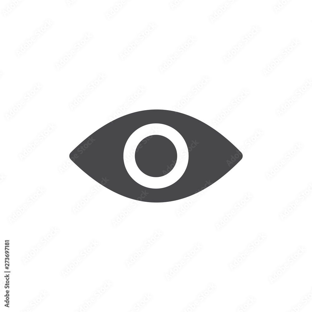 Eye icon grey. Look and Vision icon. Eye vector icon Eye icon grey. Look and Vision icon. Eye vector icon