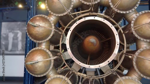 Whittle jet engine.  One of the first jet engines. Designed by Frank Whittle in the 1930s.