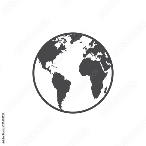 World map vector grey. World icon vector
