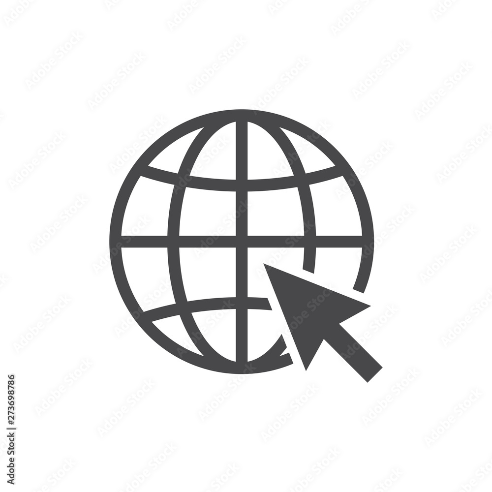 Web icon grey. Website icon page symbol for your web design. Internet world vector Web icon grey. Website icon page symbol for your web design. Internet world vector