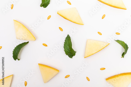 Melon pieces and seeds pattern