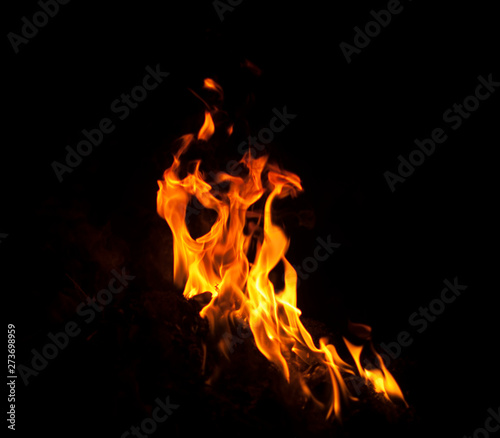 Fire flames on a black background © vadim yerofeyev