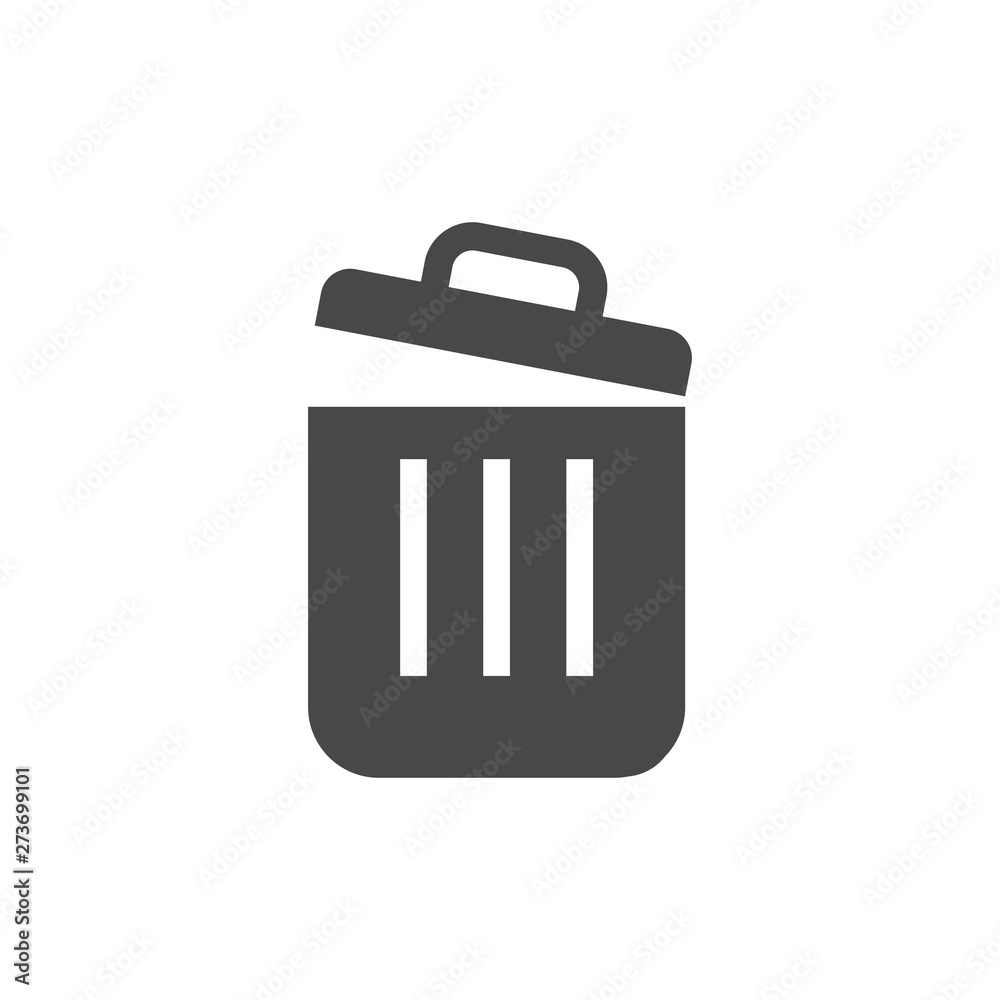 Trash icon grey. trash can icon. Delete icon vector Trash icon grey. trash can icon. Delete icon vector