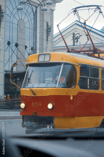 old tram in lisbon portugal