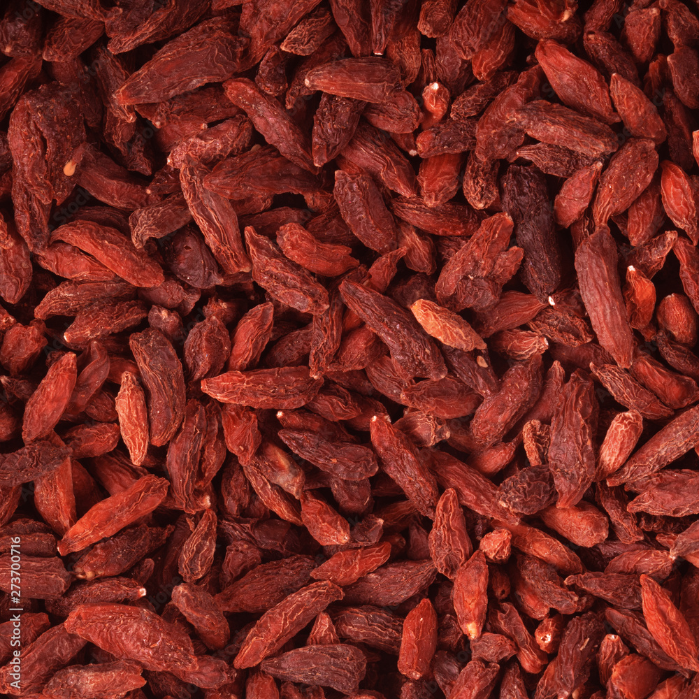 dried red goji berries background. top view dried red goji berries background. top view