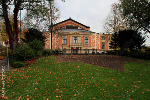 Wolfgang Wagner Square, Festival House, Bayreuth, Festival, Bavaria, Germany, Europe photo