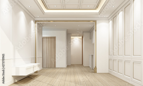 Modern luxury of living interior space. 3d rendering