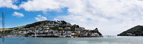 Panorama of Kingswear from Dartmouth, Devon, England, Europe