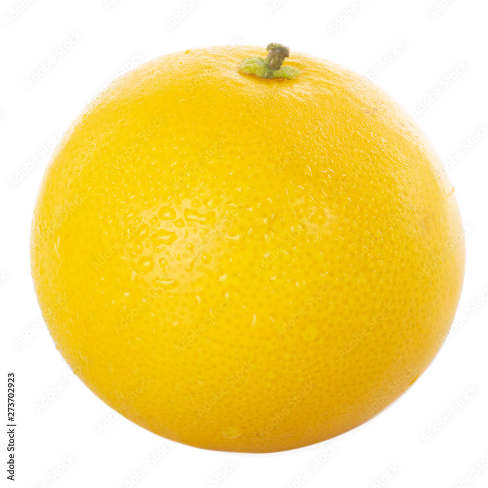fresh yellow (white) grapefruit isolated on white background