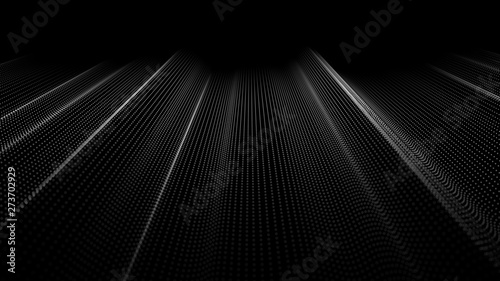 Abstract wave of many points. 3D futuristic background illustration. Vector illustration