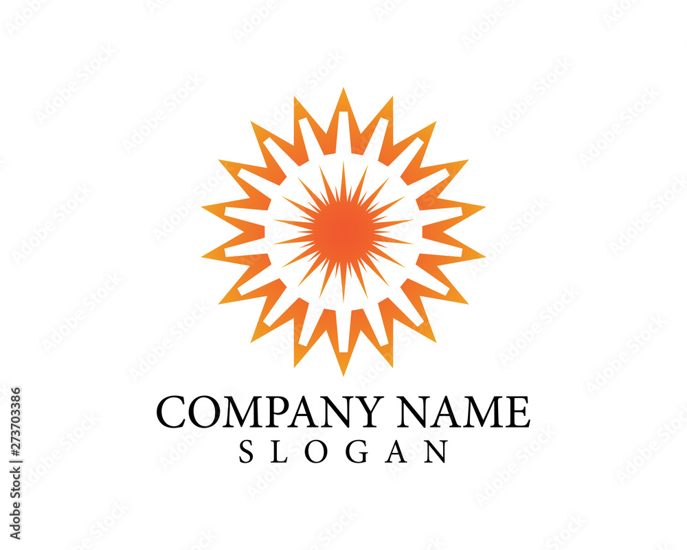 Fototapeta premium Sun Vector illustration Icon Logo Template design