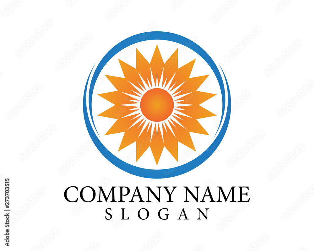 Fototapeta premium Sun Vector illustration Icon Logo Template design