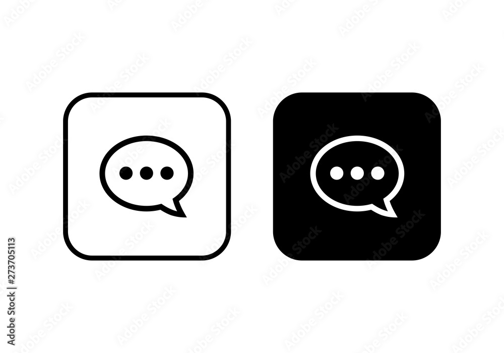 Chat icon vector. Chat Icon in trendy flat style. Speech bubble symbol Chat icon vector. Chat Icon in trendy flat style. Speech bubble symbol