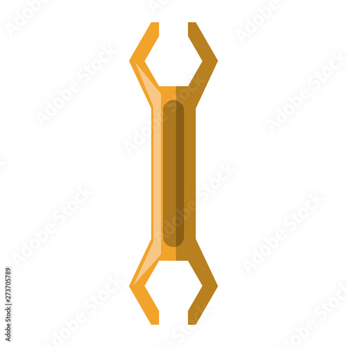 Wrench construction tool symbol isolated