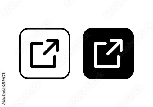 Link icon. Link vector icon. External link symbol vector icon. Hyperlink symbol.