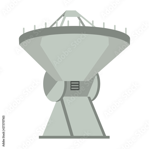 Space satellite in ground symbol isolated