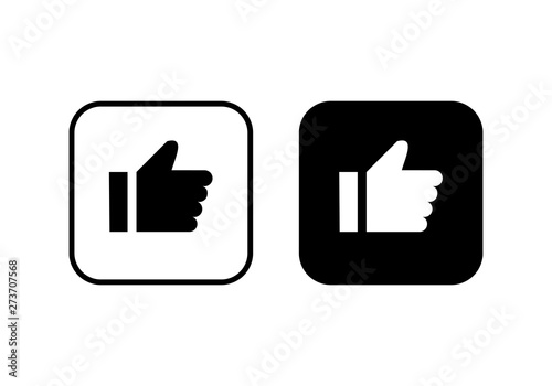 like icon vector. Thumbs up icon. social media icon. Like and dislike icon. Thumbs up and thumbs down
