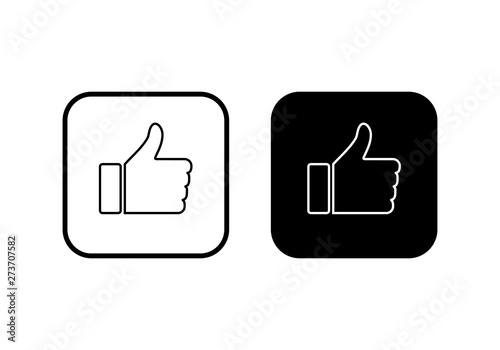 like icon vector. Thumbs up icon. social media icon. Like and dislike icon. Thumbs up and thumbs down