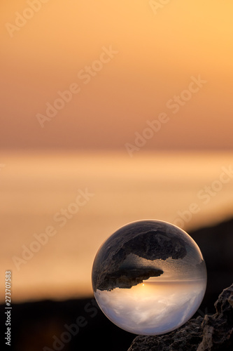 Tramonto Santa Maria di Leuca nella sfera di cristallo © mikephotoart