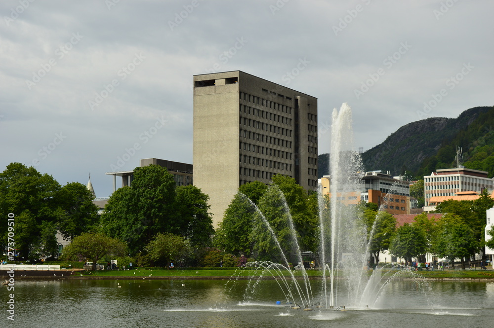 Fototapeta premium Brutalist Office in Bergen