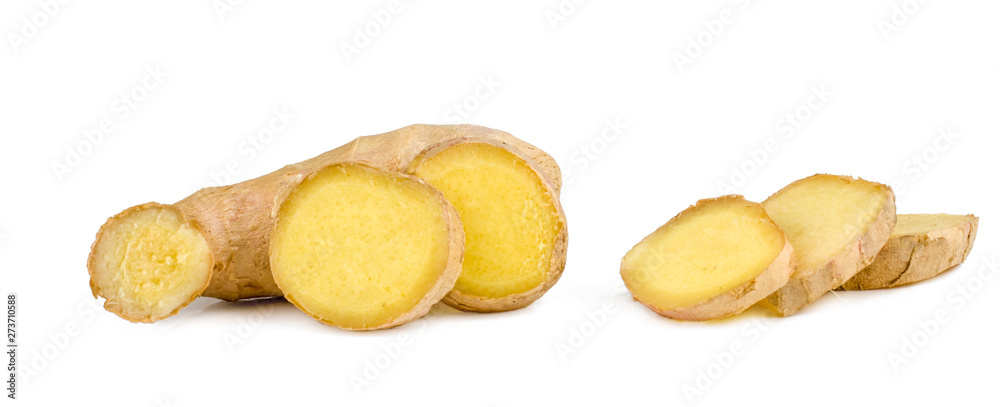 Ginger root isolated on white background Ginger root isolated on white background