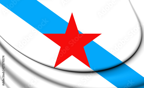 3D Socialist Nationalist Galician Flag photo