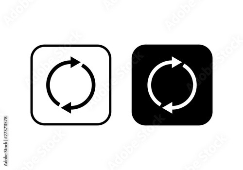 Update icon vector. Reload symbol. refresh icon