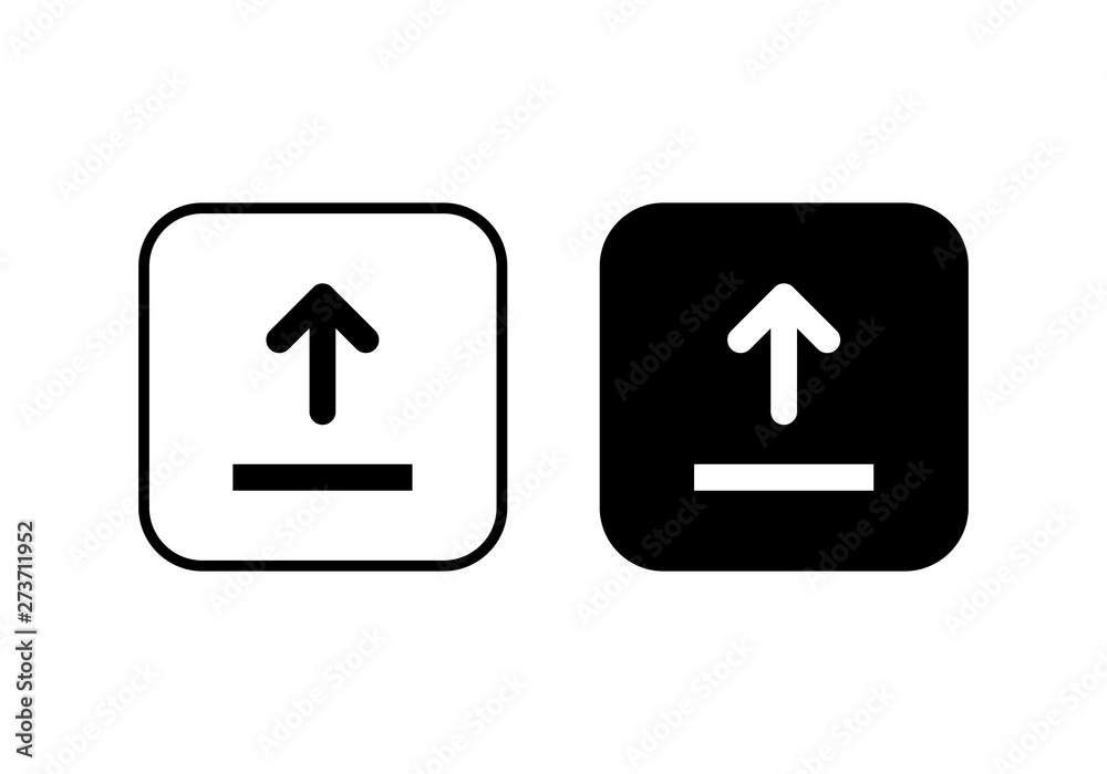 Upload icon vector. Upload sign icon. Upload button. Load symbol. Upload icon vector. Upload sign icon. Upload button. Load symbol.