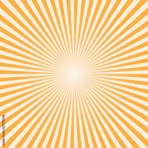 Vector background sun rays with white and orange color