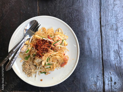 Thai food Pad thai , Stir fry noodles in padthai style 