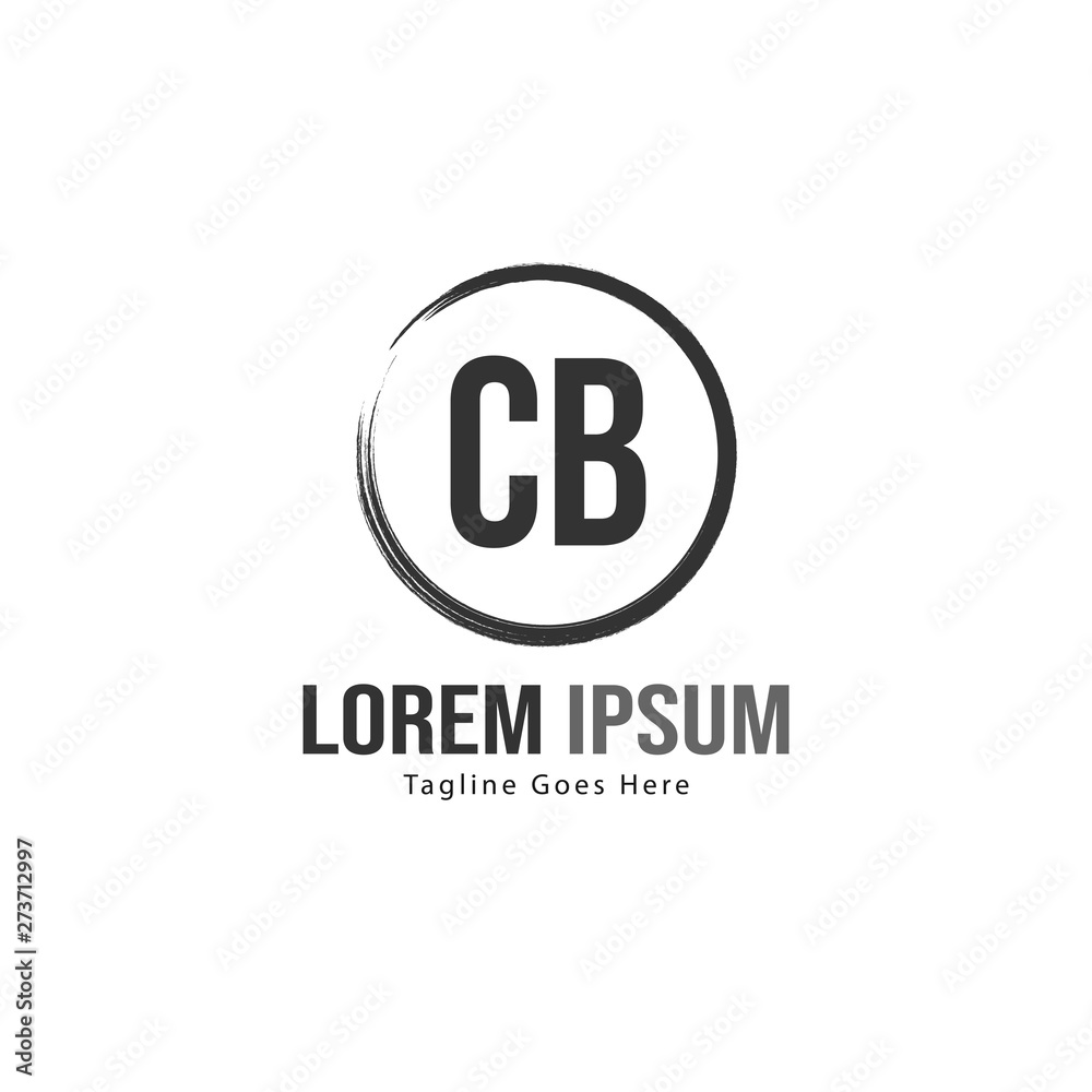 Initial CB logo template with modern frame. Minimalist CB letter logo vector illustration Initial CB logo template with modern frame. Minimalist CB letter logo vector illustration